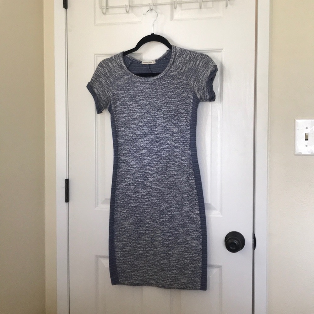 Casual Knit Heather Gray Bodycon Dress